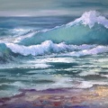 waves oil on canvas 22x32