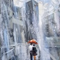 couples under rain 
