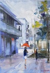 lady under umbrella 