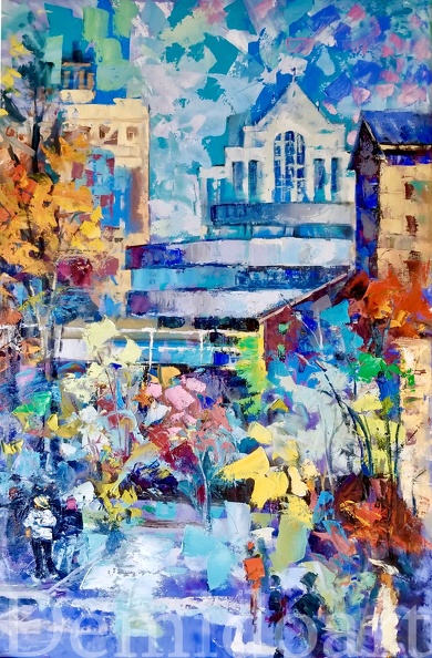 View on downtown,24x36,Vladimir Demidovich,oil on canvas,$900.JPG