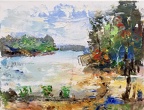 lake,11x14,oil on canvas,Vladimir Demidovich
