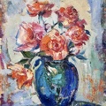 roses in a vase,9x12,oil on board,Vladimir Demidovich