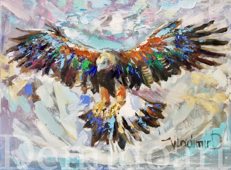 eagle,oil on canvas,Vladimir Demidovich,18x24,$450.jpg