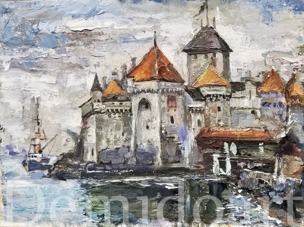 Castle,9x12,Oil on board,Vladimir Demidovich,