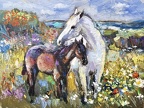 Horses,11x14,oil on board,Vladimir Demidovich