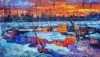landscape,oil on canvas,Vladimir Demidovich 