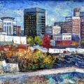 12x19 oil on canvas  board Greenville view