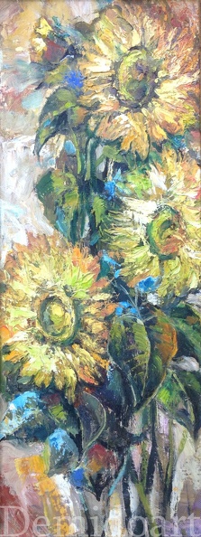 6x15 oil on canvas board sunflowers.JPG