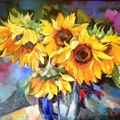 sunflowers oil on canvas 26x32