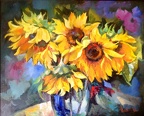sunflowers oil on canvas 26x32