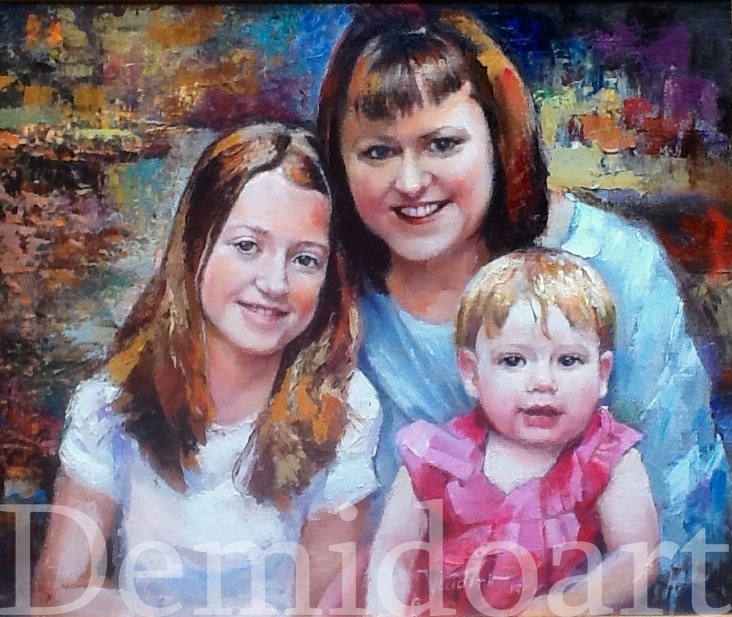 custom portrait oil on canvas 20x24