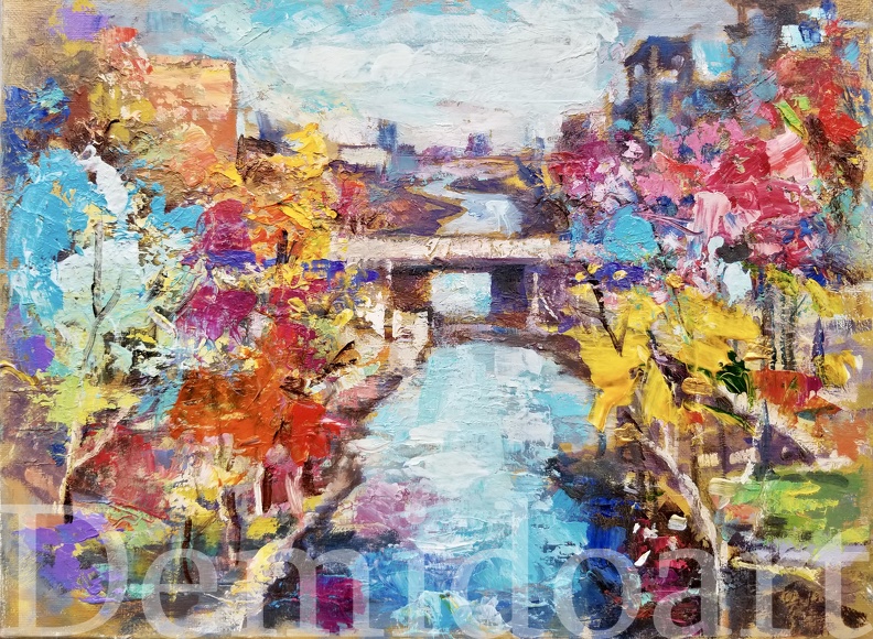 River,12x16,oil on canvas,Vladimir Demidovich